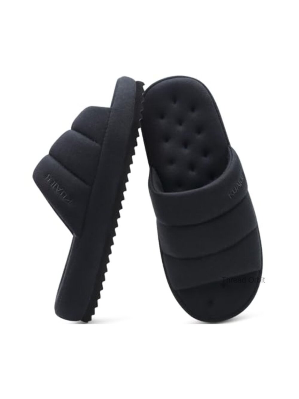 Men's Memory Foam Slide Slippers Open Toe House Shoes